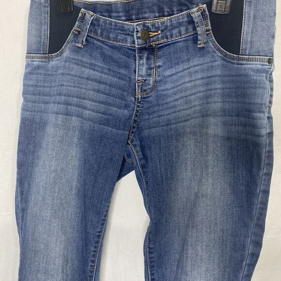 ISABEL MATERNITY Jeans Low Rise Bootcut Under Belly Stretch Denim Womens 6 Blue - Picture 1 of 9